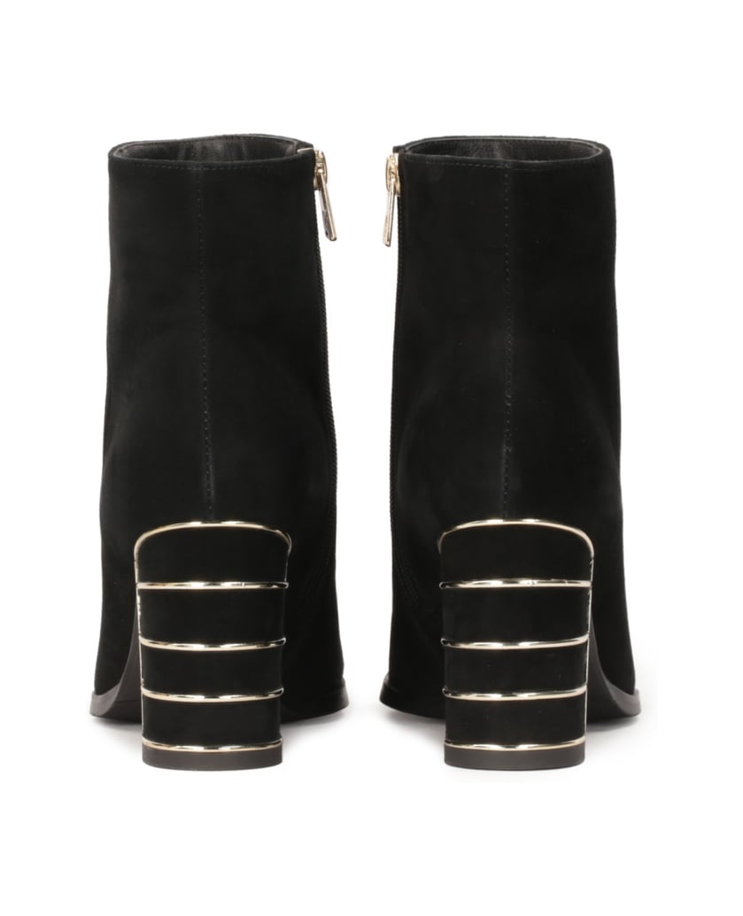 Kazar-Wildlederstiefel-mit-verziertem-Absatz-schwarz