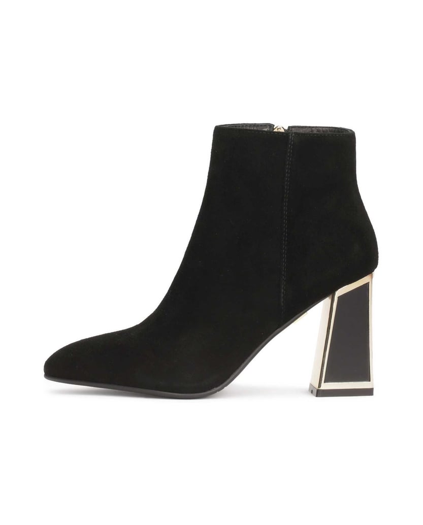 Kazar-Suede-boots-with-shiny-heel-čierna