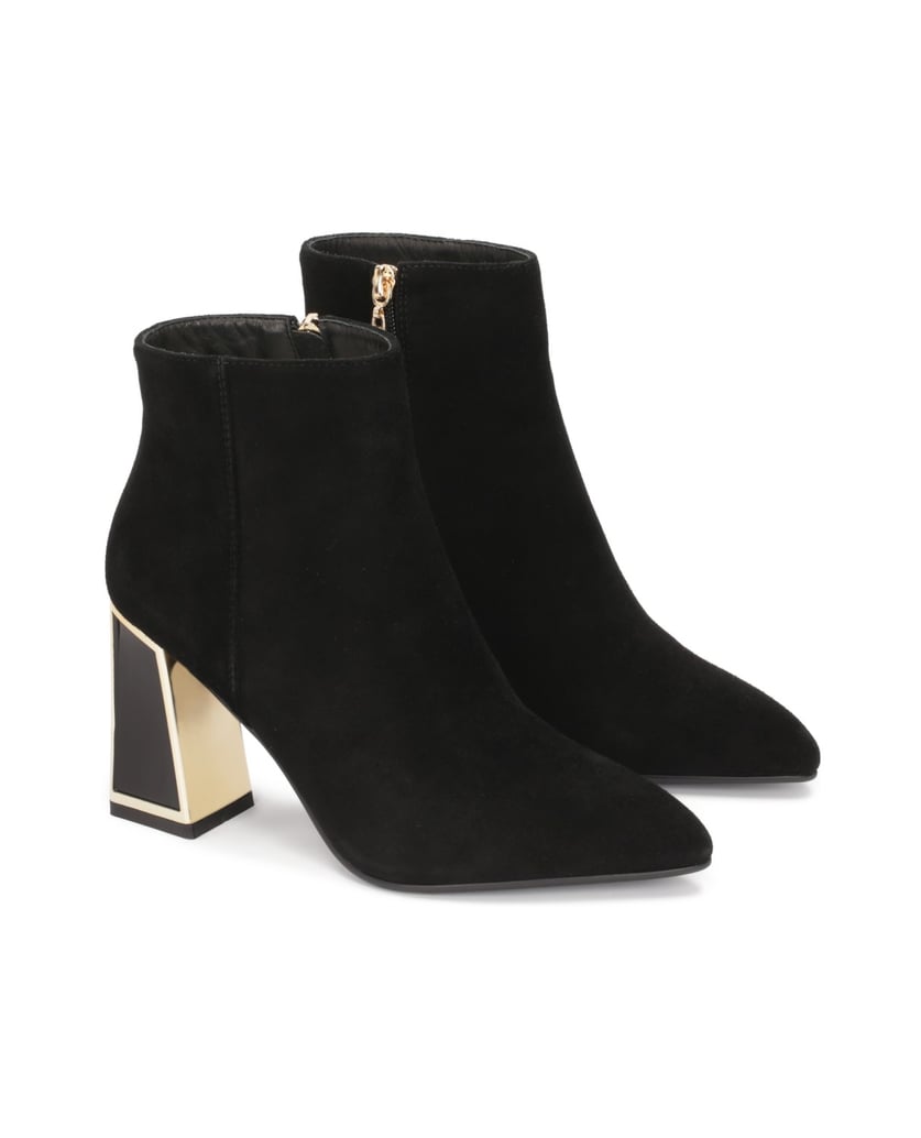 Kazar-Suede-boots-with-shiny-heel-čierna