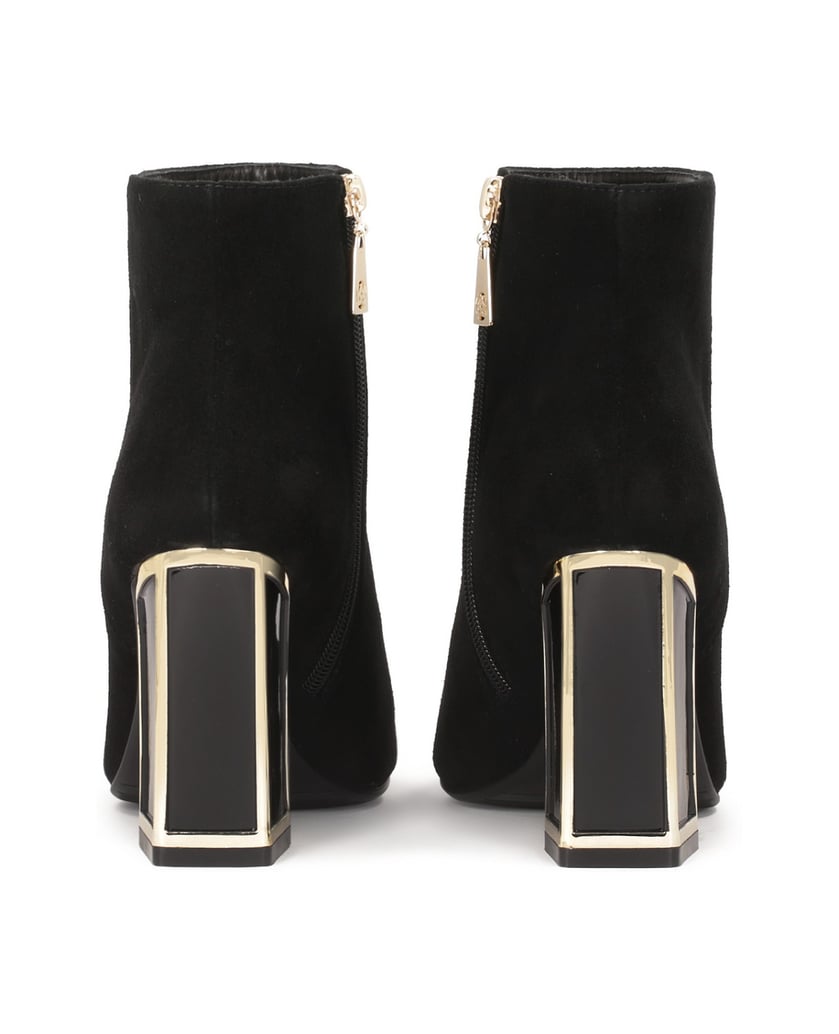 Kazar-Suede-boots-with-shiny-heel-čierna