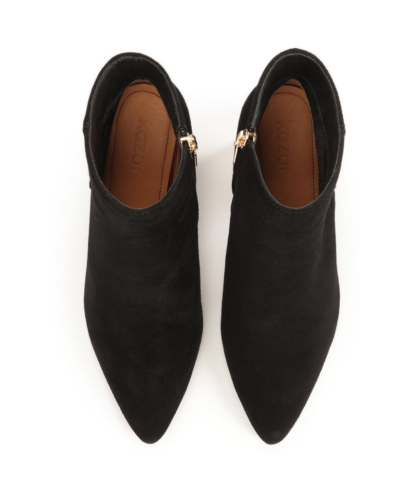 Kazar-Suede-boots-with-shiny-heel-čierna