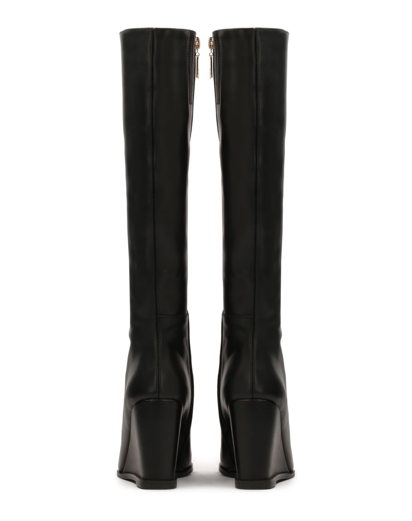 Kazar-Lederstiefel-mit-Plateau-und-spitzer-Kap-schwarz