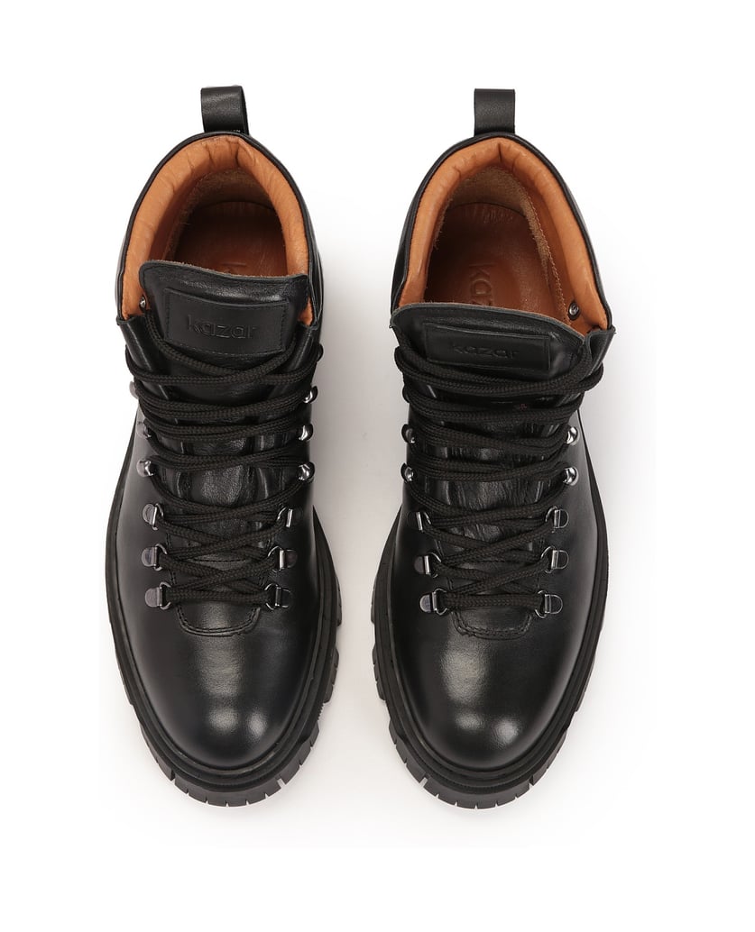 Kazar-Lace-up-boots-on-a-treaded-sole-černá