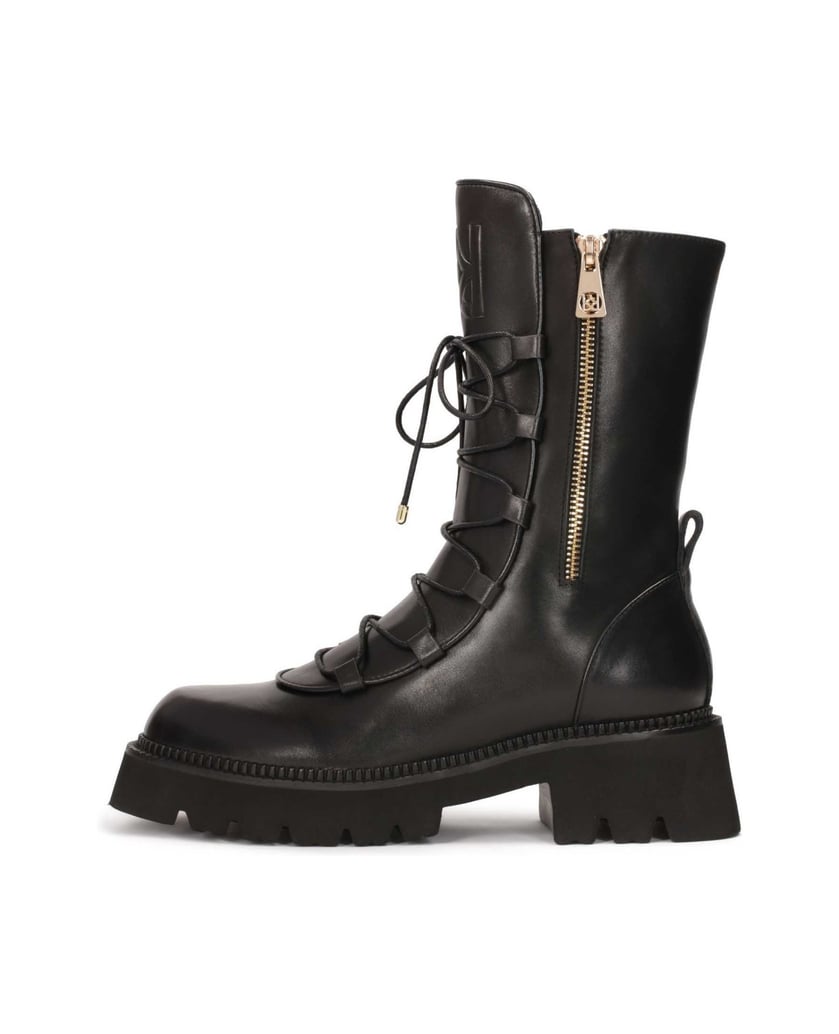 Kazar-High-leather-boots-decorated-with-zippers-černá