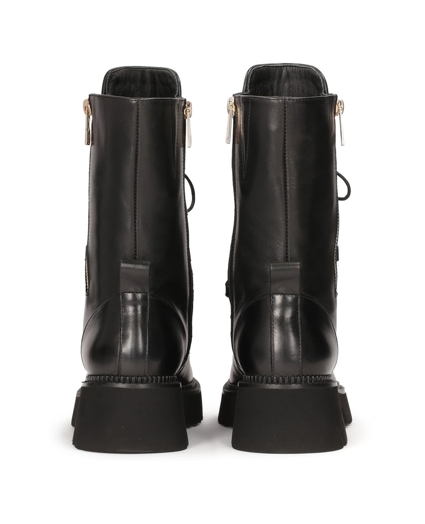 Kazar-High-leather-boots-decorated-with-zippers-černá