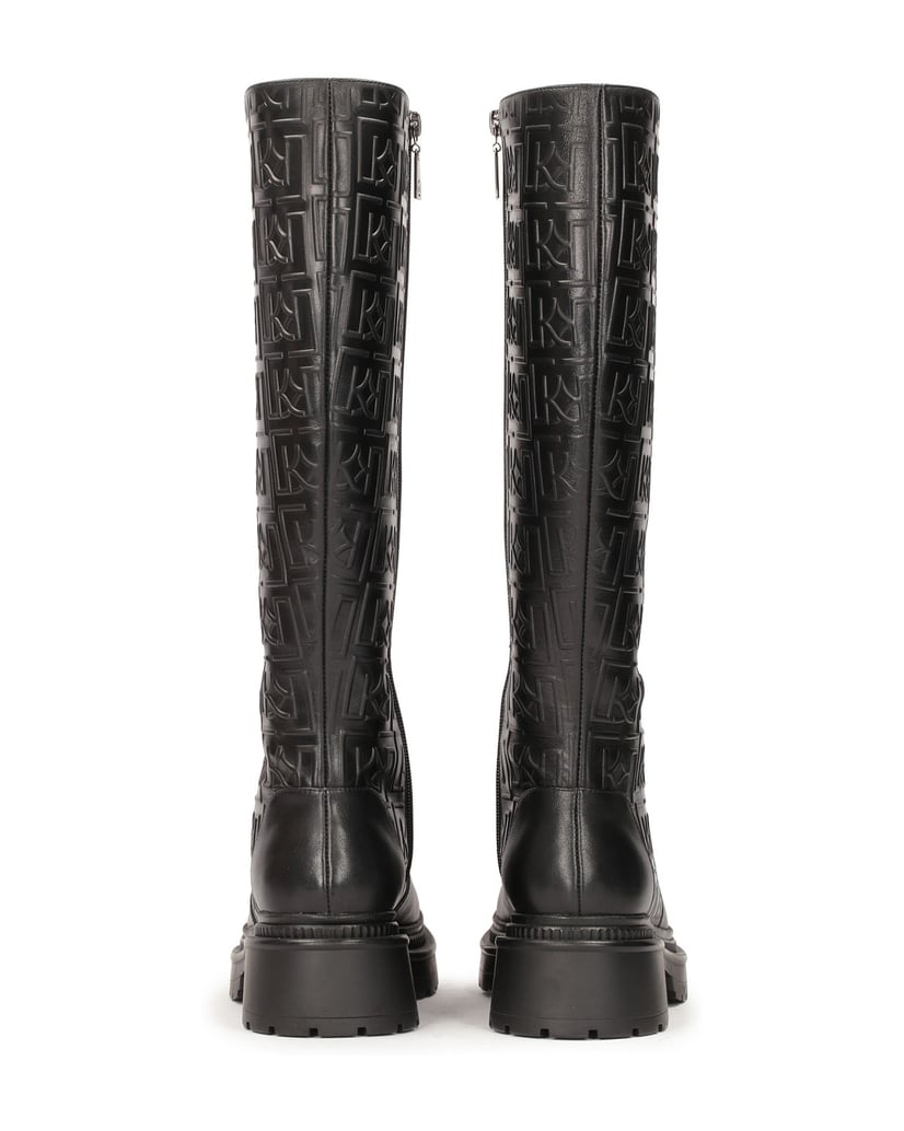 Kazar-Lederstiefel-mit-geprägtem-Muster-verzie