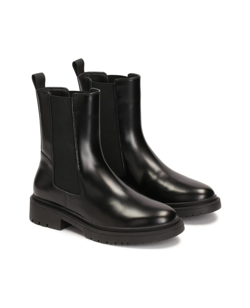 Kazar-Black-leather-women's-Chelsea-boots-černá