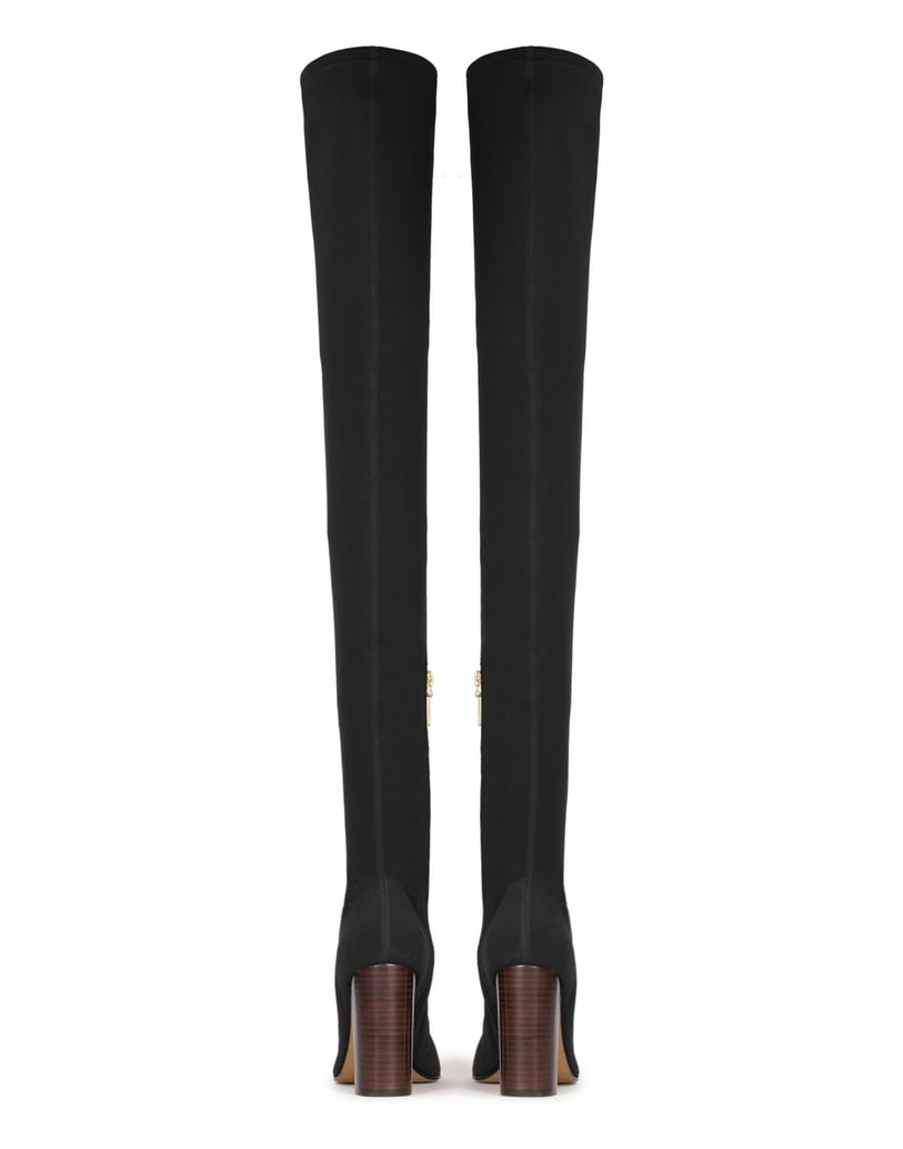 Kazar-Overknee-Stiefel-aus-Stoff-mit-hohem-Sch