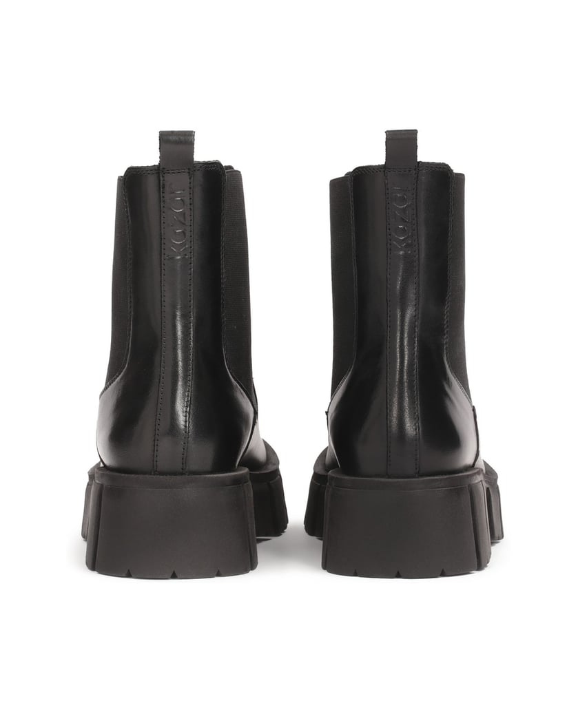 Kazar-Klassische-Stiefel-mit-elastischen-Einsä-schwarz