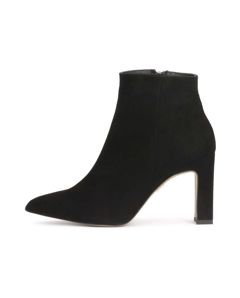 Kazar-Schwarze-spitz-zulaufende-Stiefel-aus-we-schwarz