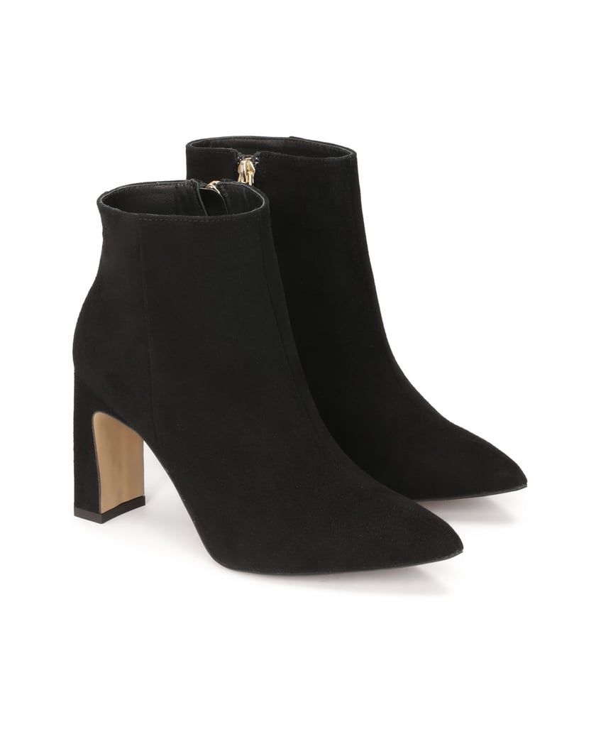 Kazar-Schwarze-spitz-zulaufende-Stiefel-aus-we-schwarz