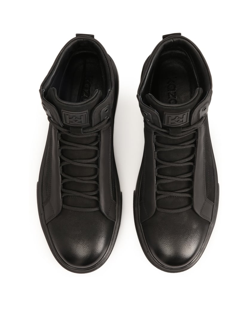 Kazar-Schwarze-Herren-Turnschuhe-mit-hohem-Sch-schwarz