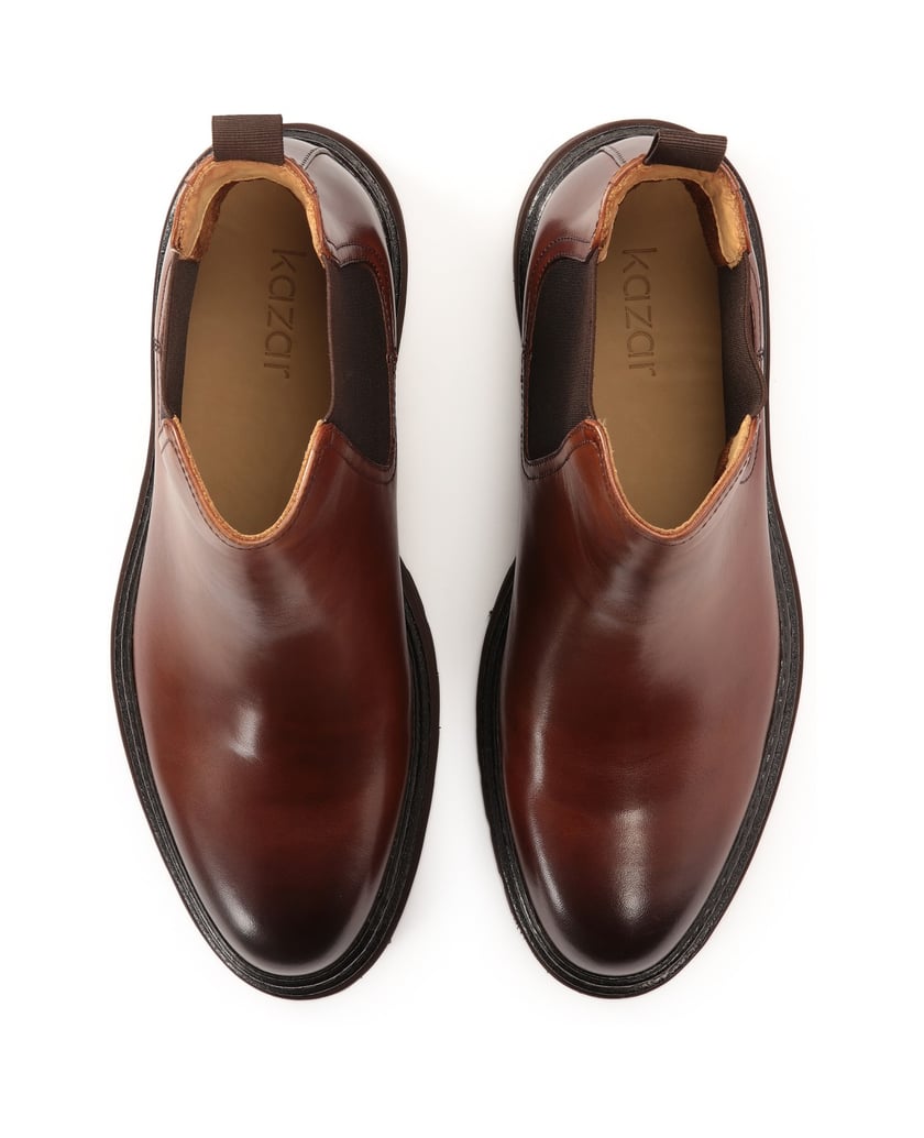 Kazar-Braune-Chelsea-Stiefel-aus-Leder-für-Män-braun