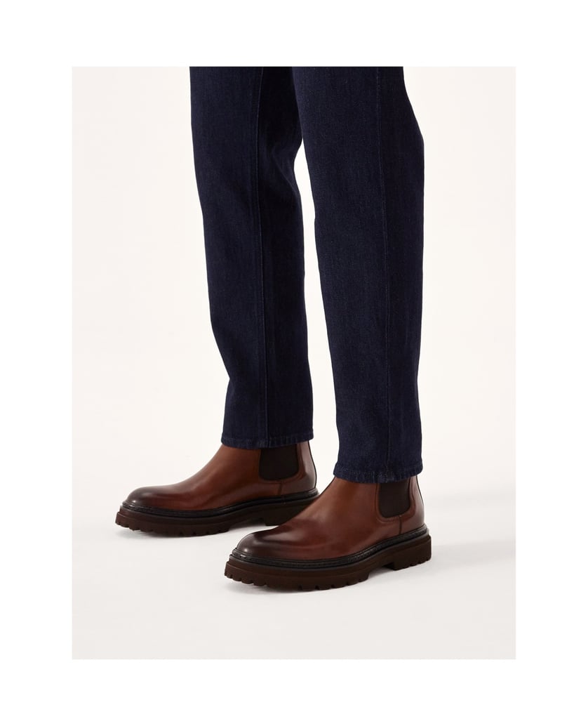 Kazar-Braune-Chelsea-Stiefel-aus-Leder-für-Män-braun