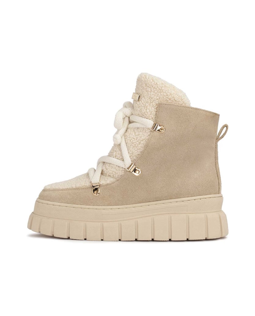 Kazar-Beigefarbene-Schneestiefel-aus-Wildleder-beige