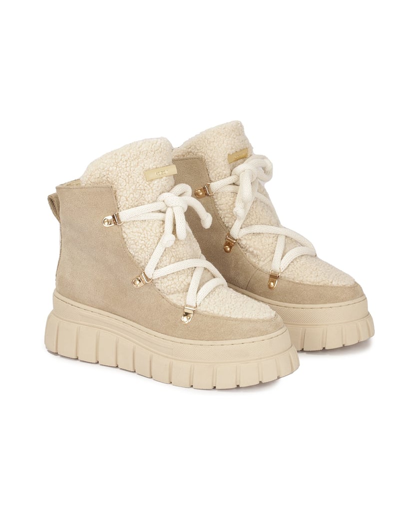 Kazar-Beigefarbene-Schneestiefel-aus-Wildleder-beige