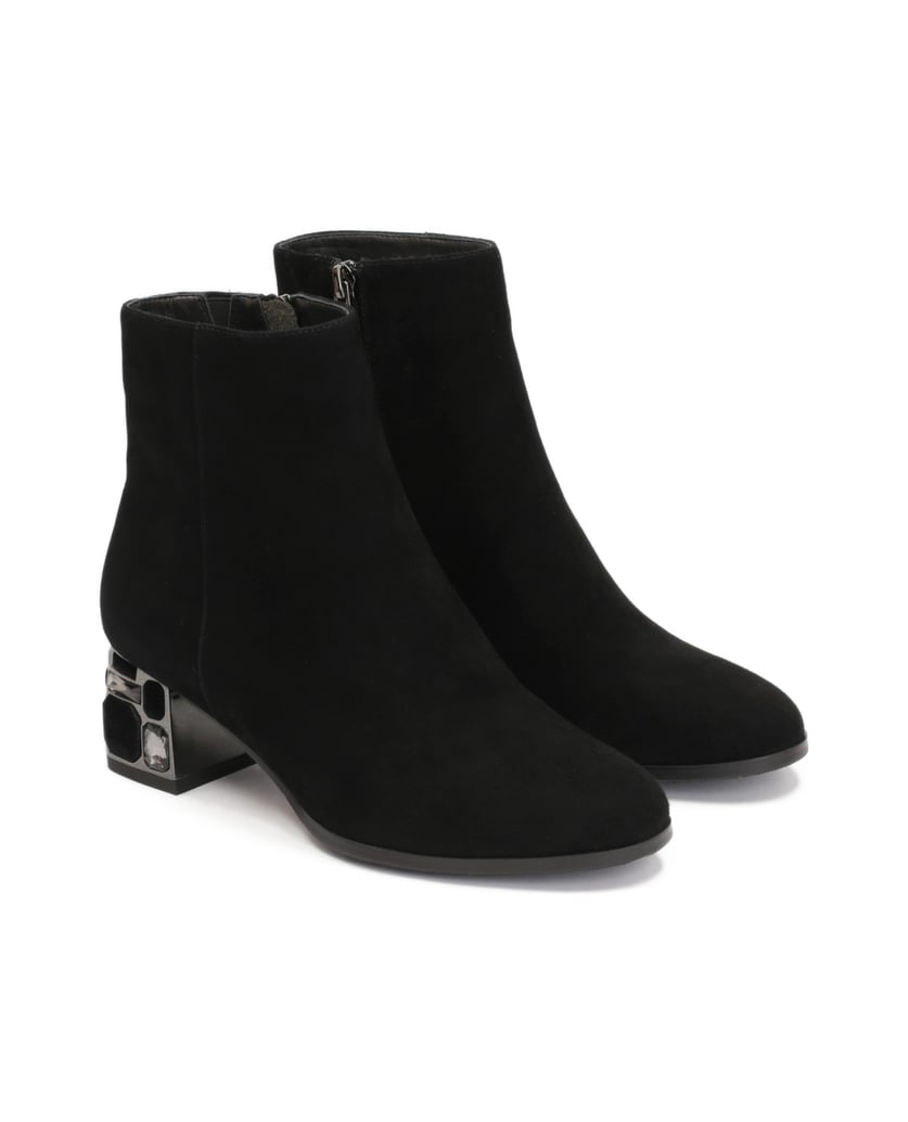 Kazar-Suede-boots-on-a-wide-heel-decorated-with-large-zirconia-černá