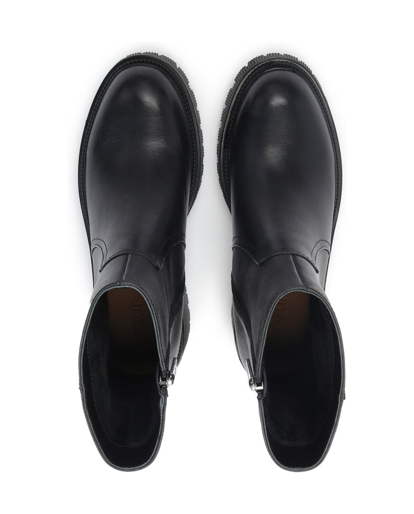 Kazar-Lederstiefel-mit-hohem-Schaft-und-breite-schwarz