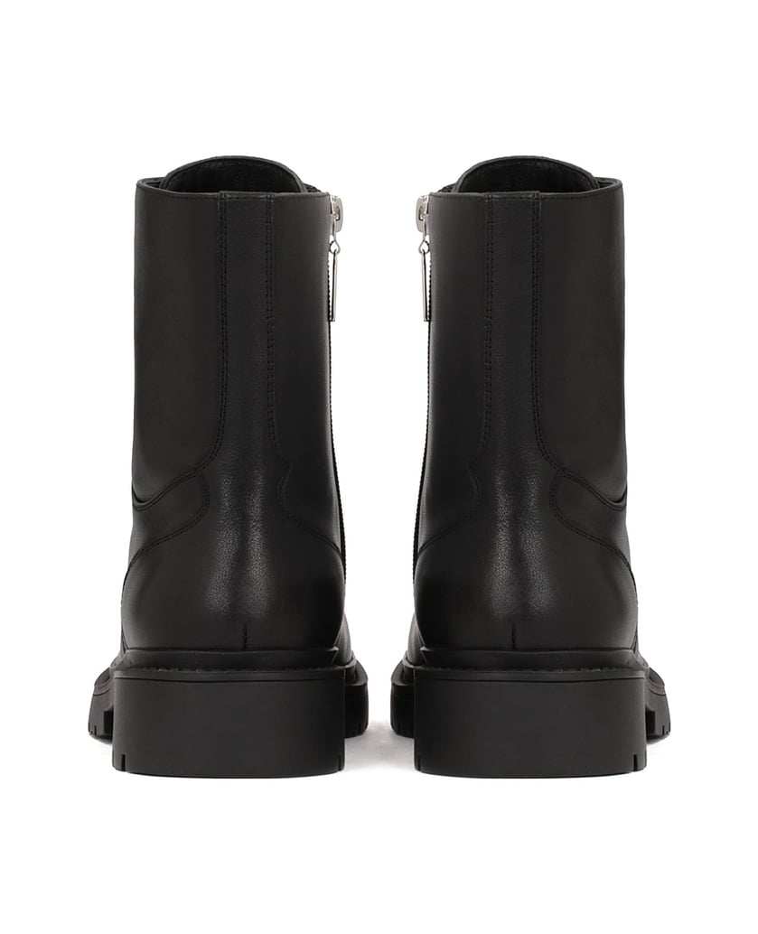 Kazar-Warme-schwarze-flache-Stiefelette-für-Da-schwarz