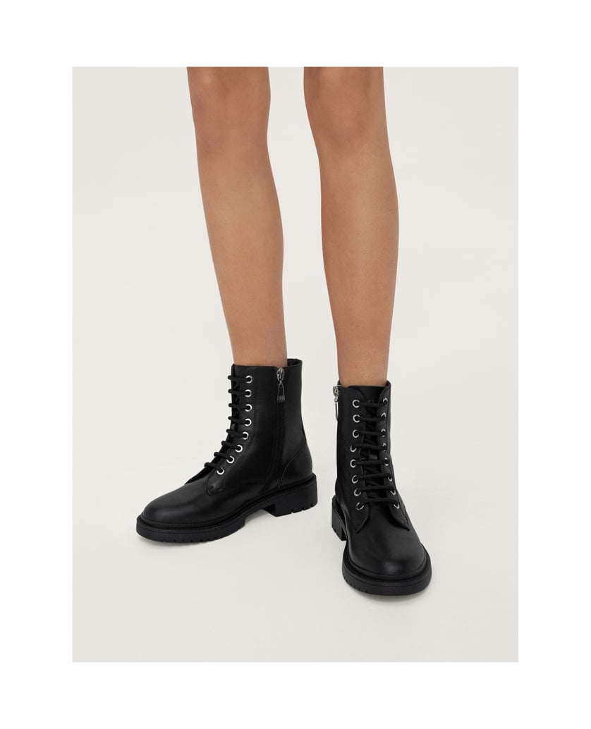 Kazar-Warme-schwarze-flache-Stiefelette-für-Da-schwarz