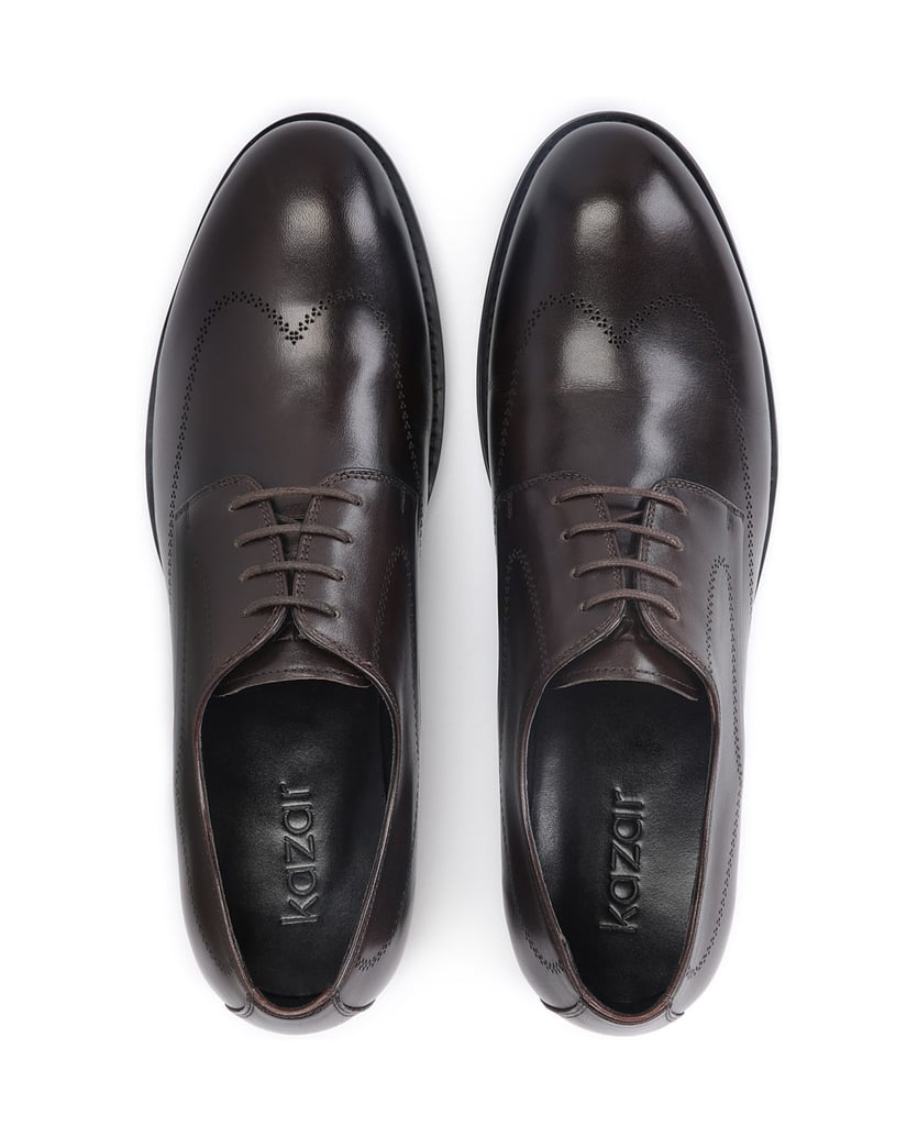 Kazar-Braune-Derby-Schuhe-für-Herren-mit-elega