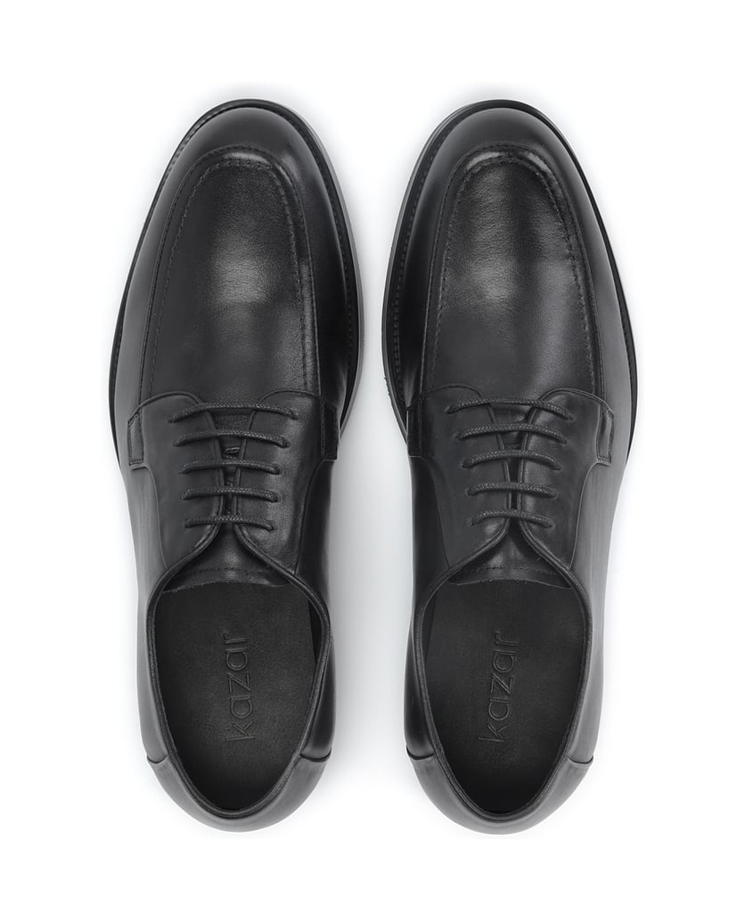 Kazar-Herren-Derby-Schuhe-aus-schwarzem-Leder