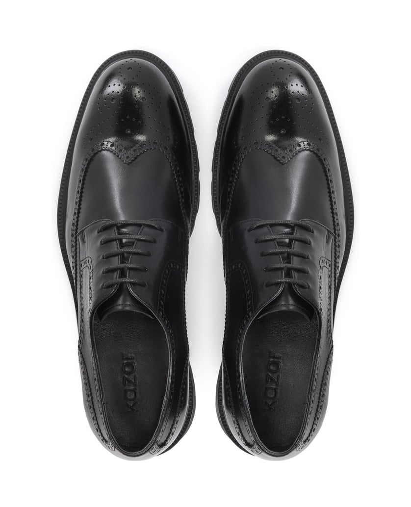 Kazar-Klassische-schwarze-Brogues-aus-echtem-L-schwarz