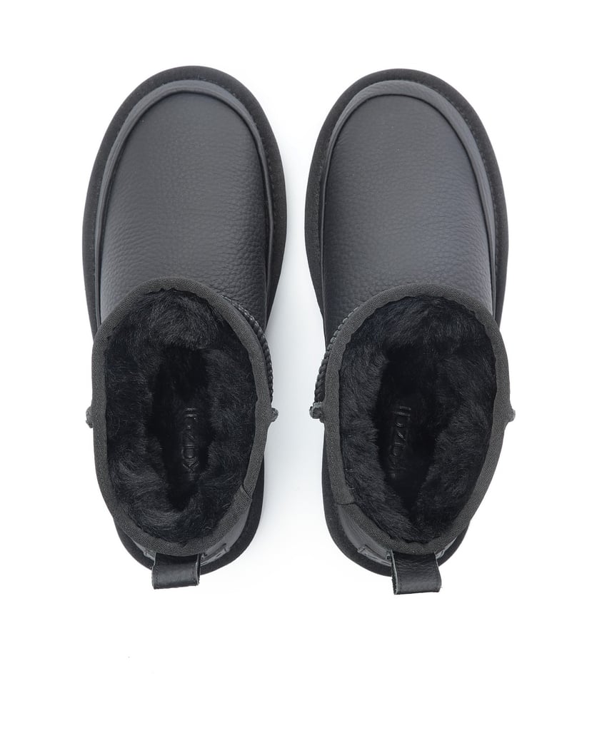 Kazar-Ladies’-black-insulated-leather-snow-boots-čierna