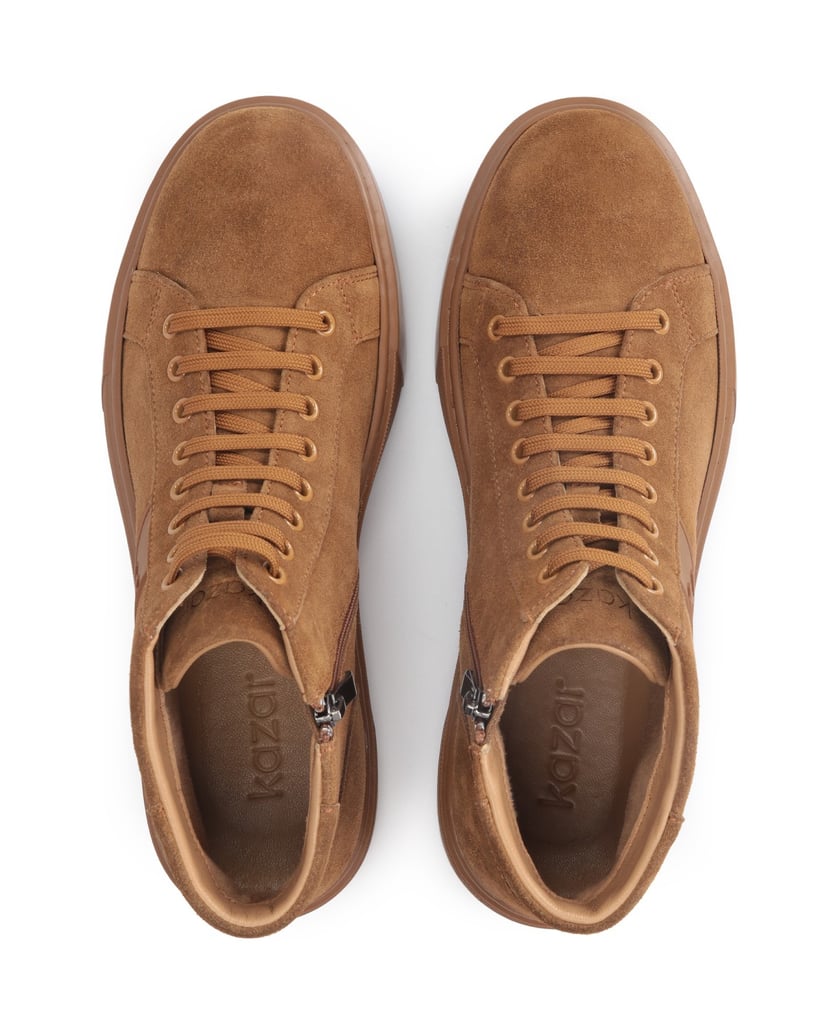 Kazar-Braune-Herren-Sneakers-aus-Wildleder-mit