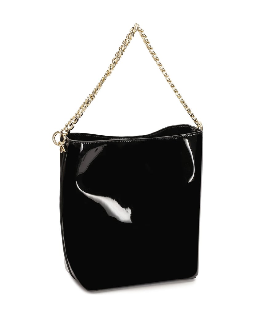 Kazar-Lackierte-Handtasche-mit-Kette-und-Klapp