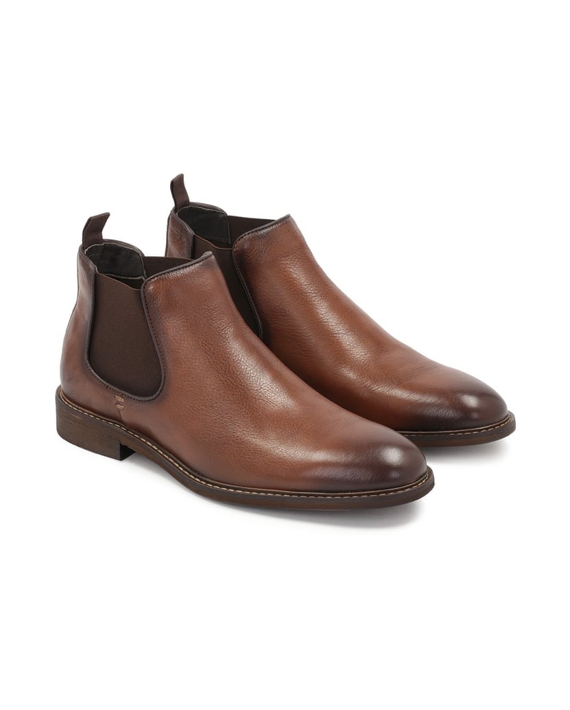 Kazar-Elegante-Chelsea-Stiefel-aus-hellbraunem-Leder-für-Herren-camel