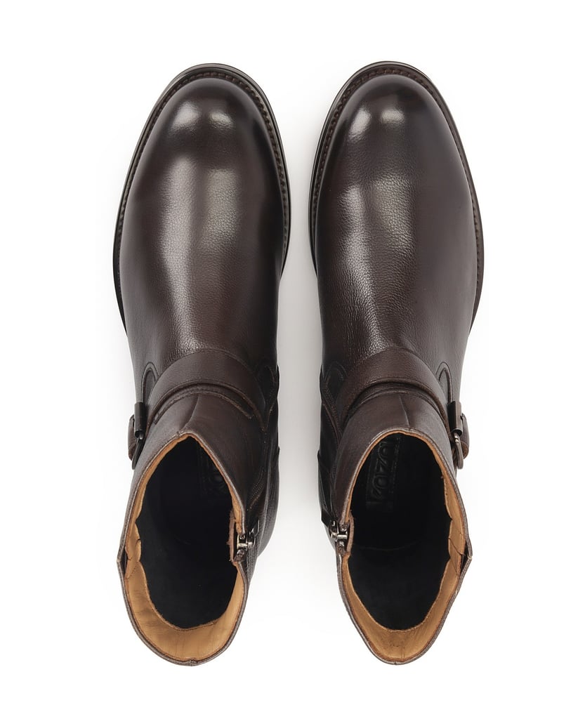 Kazar-Braune-Herrenstiefel-mit-hohem,-losem-Ob