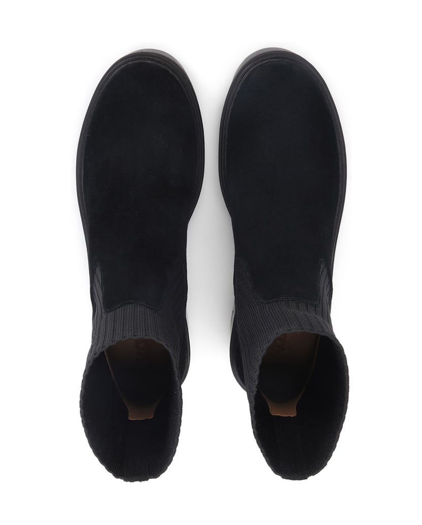 Kazar-Schwarze-Wildlederstiefel-mit-Schaft-aus-schwarz