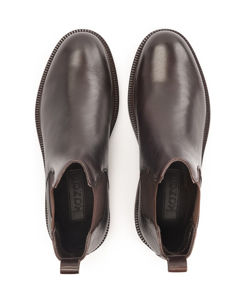 Kazar-Herren-Chelsea-Stiefel-aus-braunem-Leder
