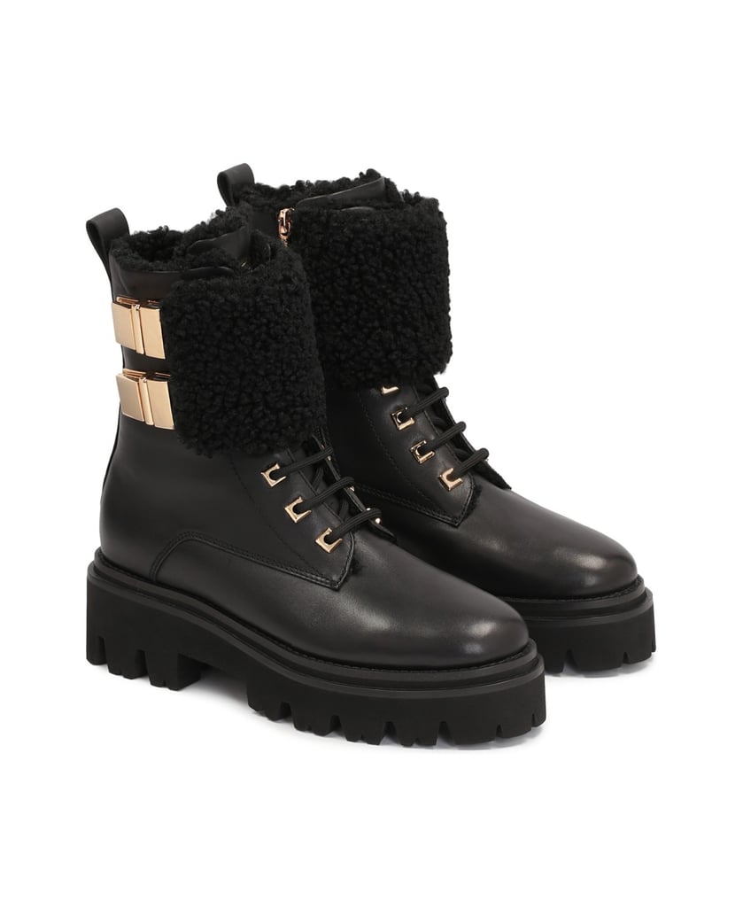 Kazar-Modische-Damenschuhe-aus-Leder-mit-pelzb