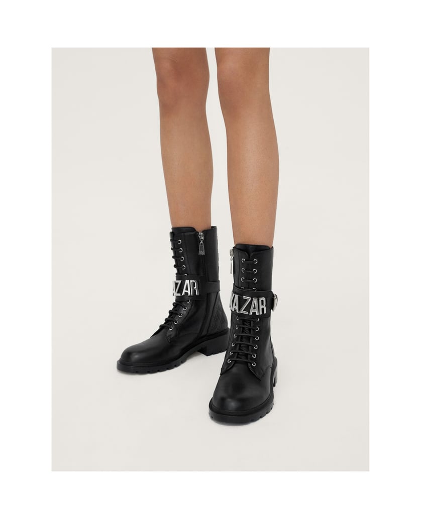 Kazar-Hohe-Damenstiefel-mit-Prägung-und-Metall