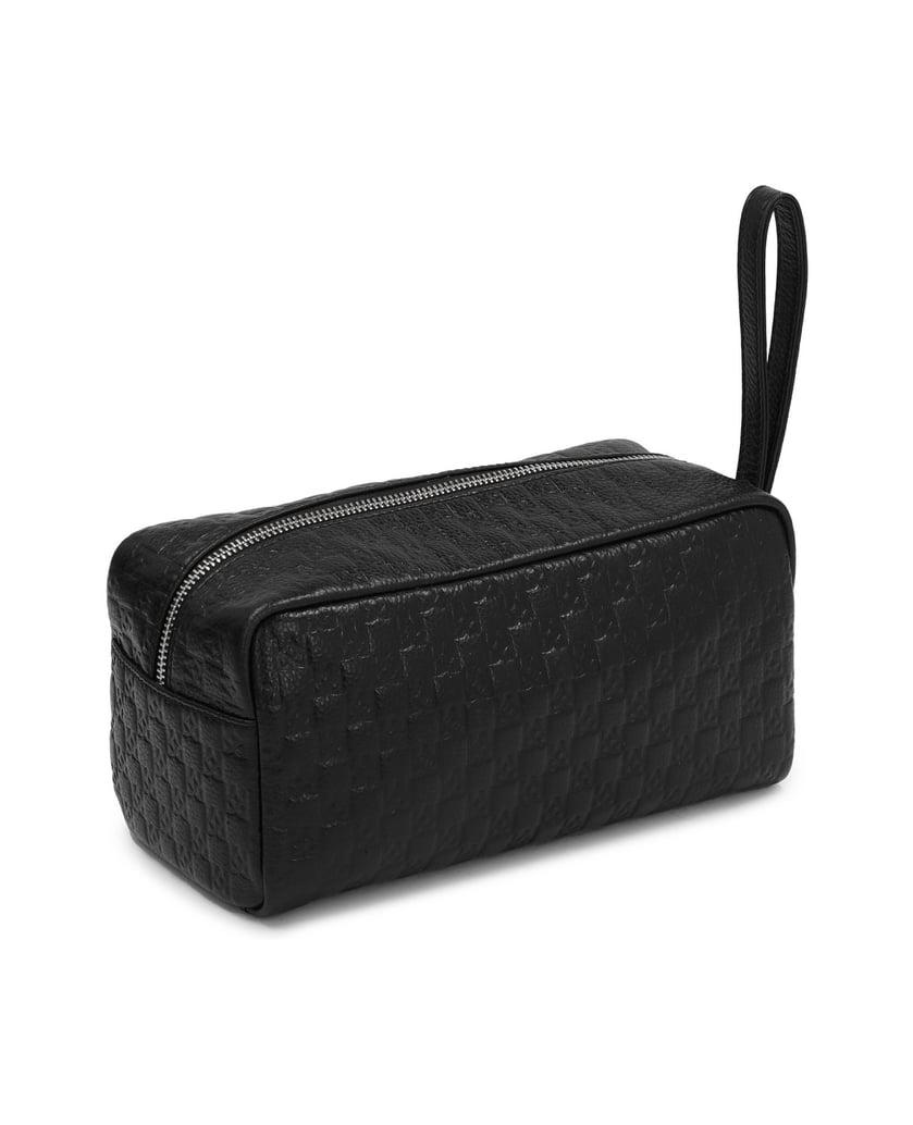 Kazar-Elegante-schwarze-Kosmetiktasche-mit-gep