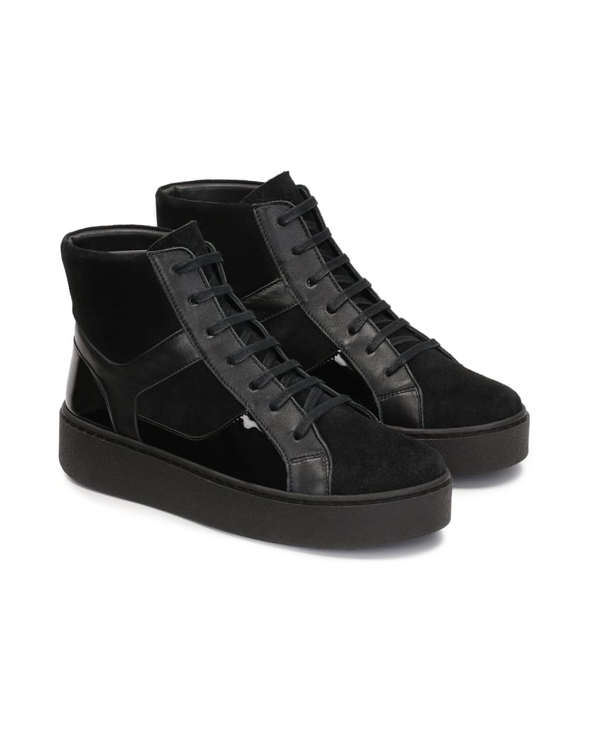 Kazar-Schwarze-Leder-Sneakers-für-Damen