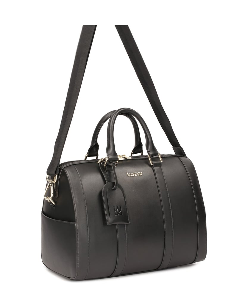 Kazar-Schwarze-Kofferraumtasche-aus-Glattleder