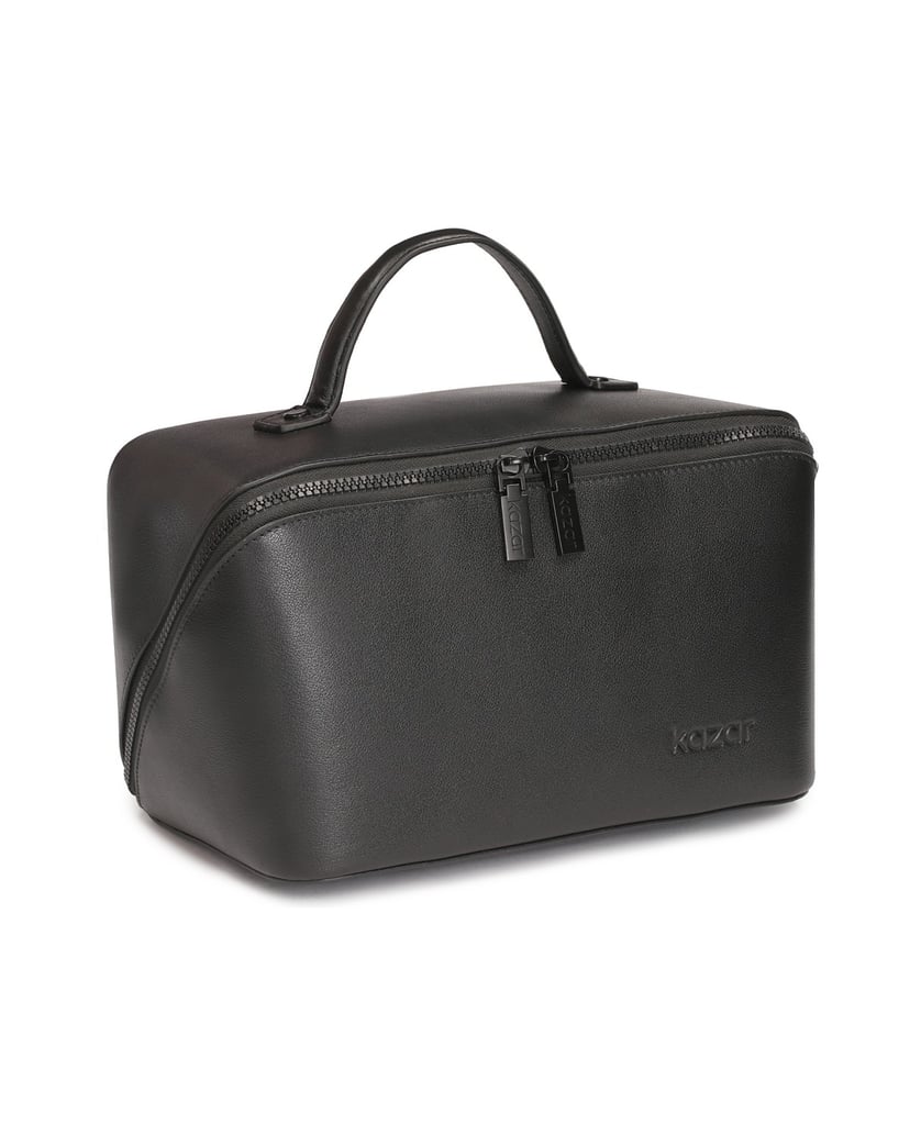 Kazar-Mittelgroßer-Schminkkoffer-aus-vollnarbi-schwarz