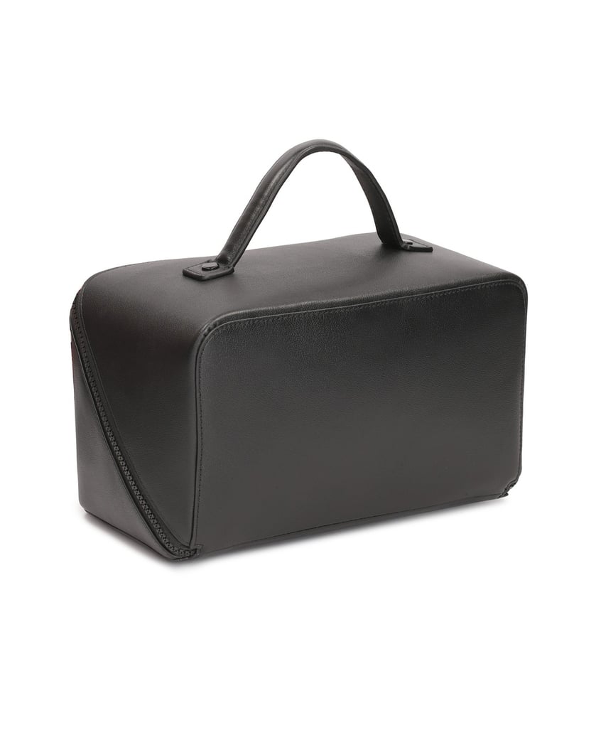 Kazar-Mittelgroßer-Schminkkoffer-aus-vollnarbi-schwarz