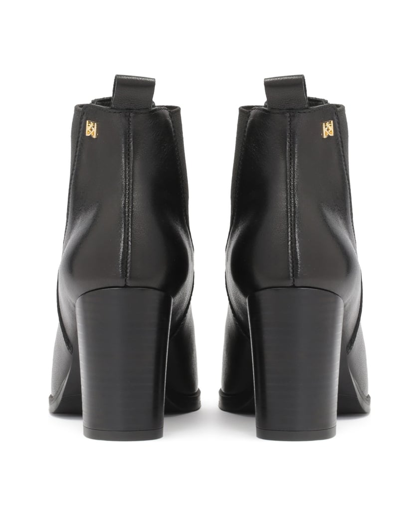 Kazar-Black-minimalistic-booties-with-elastic-rubbers-in-the-upper-čierna