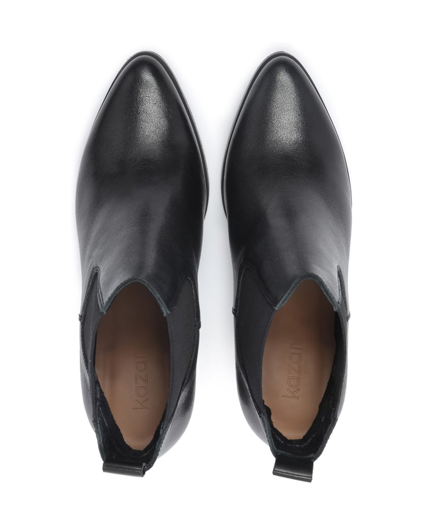 Kazar-Black-minimalistic-booties-with-elastic-rubbers-in-the-upper-čierna