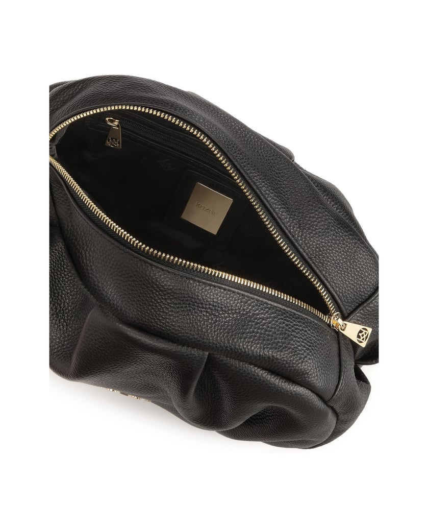 Kazar-Schwarze-Leder-Clutch-Handtasche