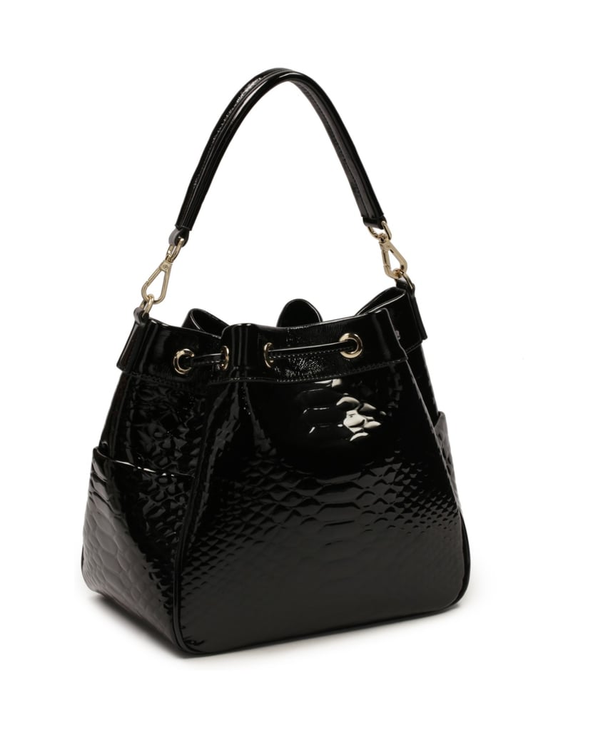 Kazar-Tasche-aus-Lackleder-mit-geprägtem-Muste