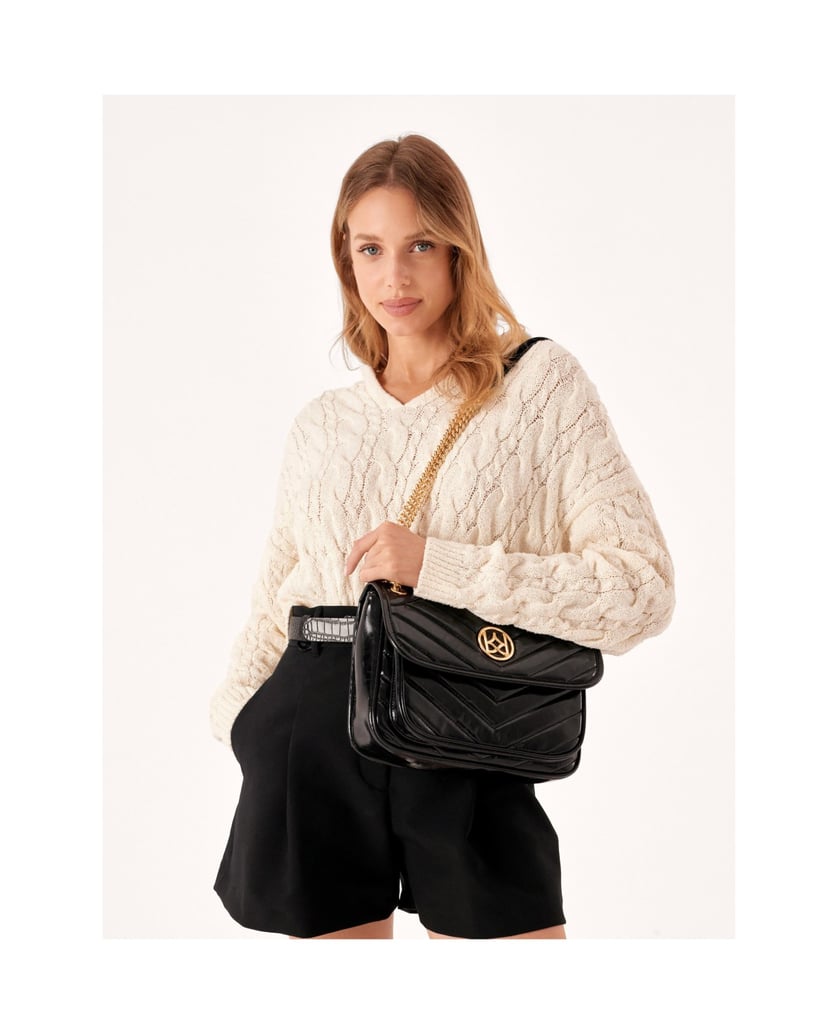 Kazar-Schwarze-Kettenhandtasche