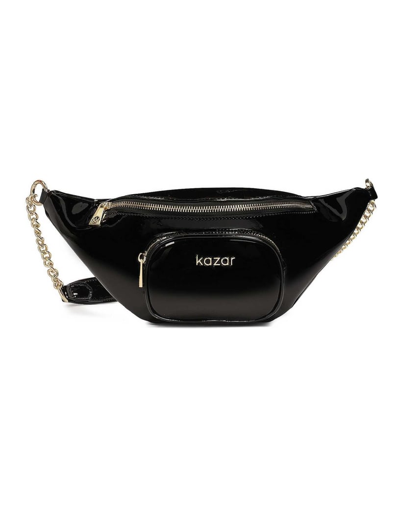 Kazar-Hüfttasche-aus-lackierter-Kette-mit-Lede