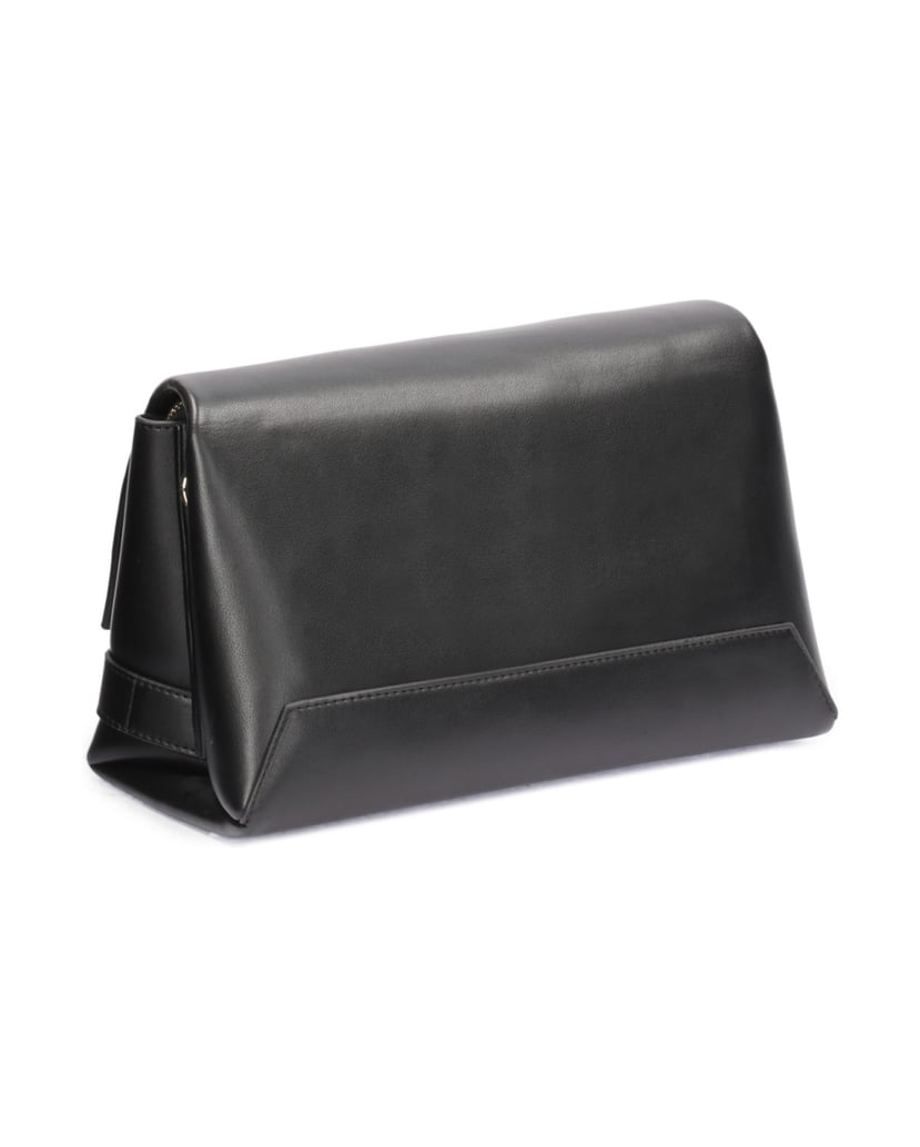 Kazar-Schwarze-geometrische-Handtasche-mit-Met