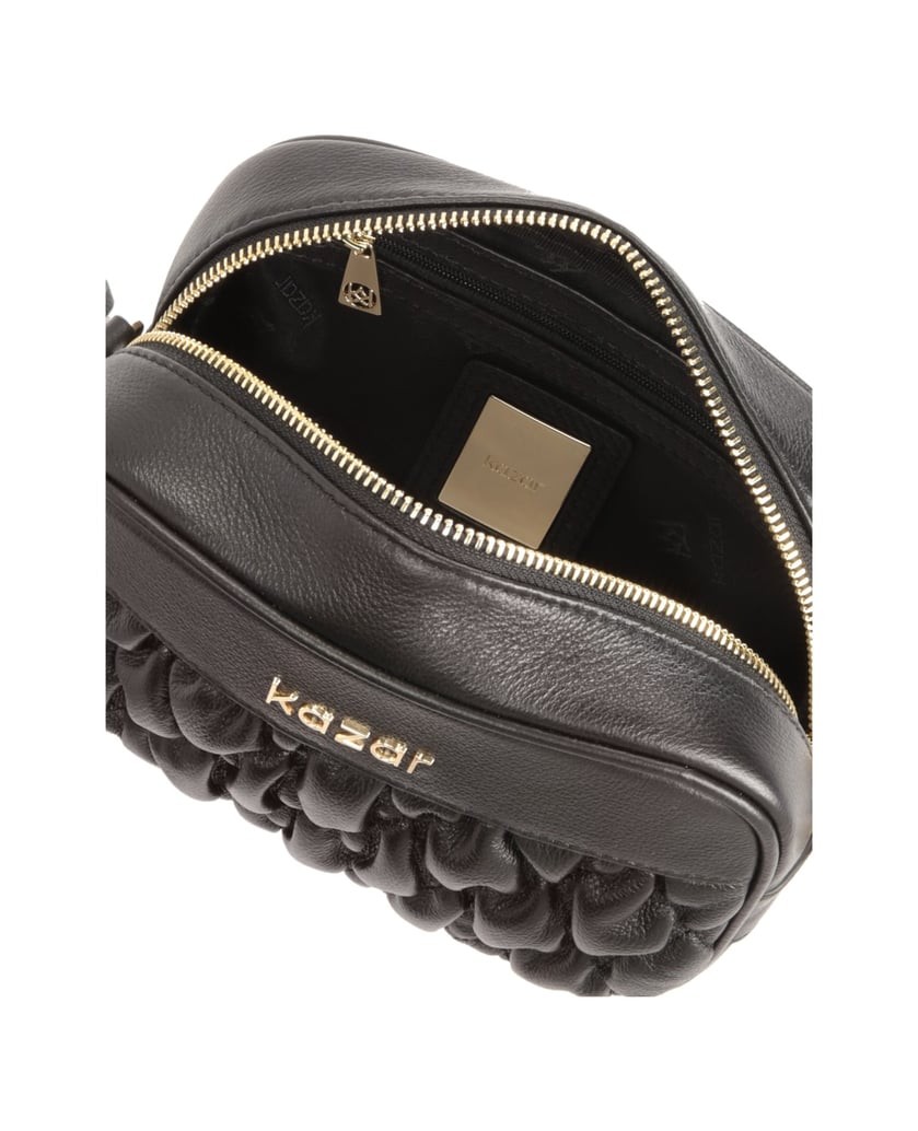 Kazar-Schwarze-Handtasche-mit-Steppung-auf-der