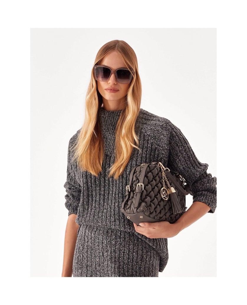 Kazar-Graue-Handtasche-in-mittlerer-Größe-mit